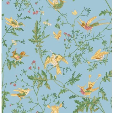 Hummingbirds 124/1004 - Buttercup Yellow &amp; Cornflower Blue