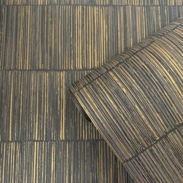 Straw Texture Charcoal &amp; Gold SP-JA3007